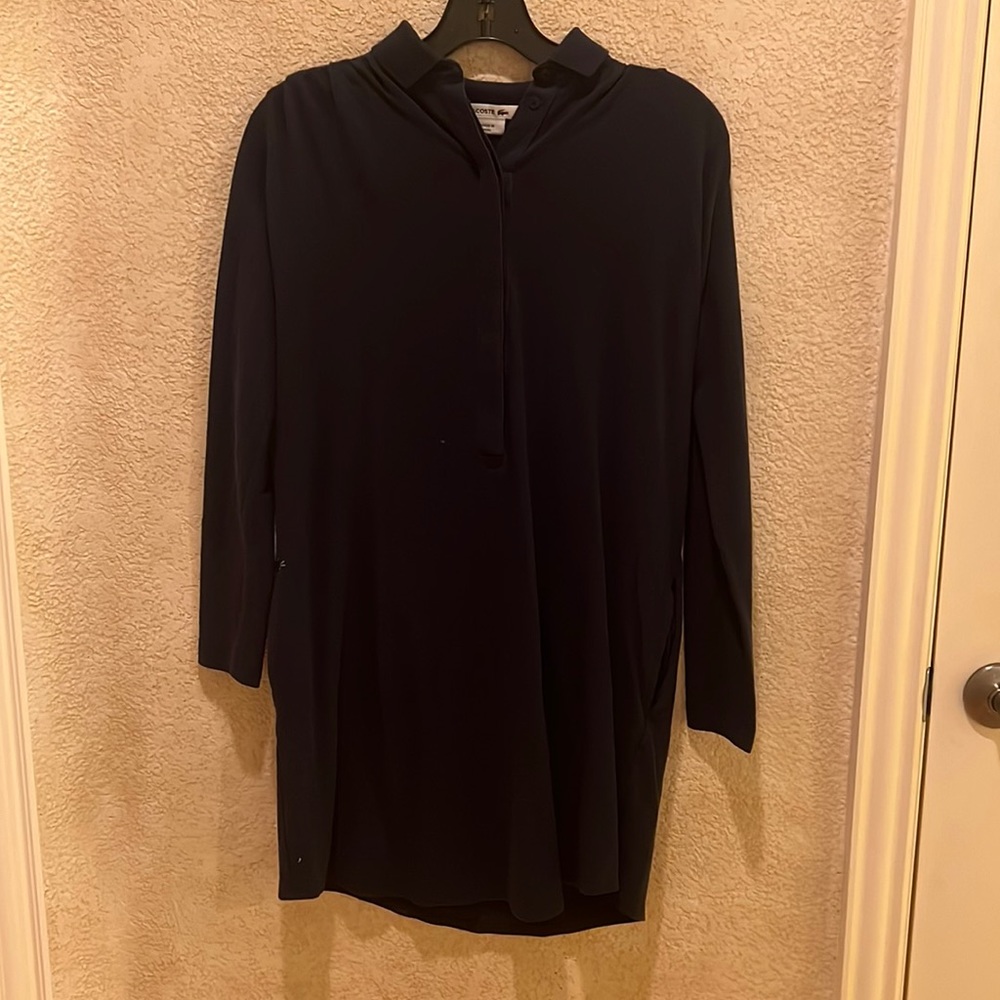 Lacoste navy blue shirt dress Sz 34